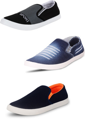 

Wwodcell Slip On Sneakers For Men(Multicolor, Black