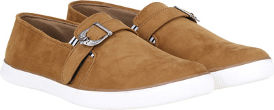

Koxko Lazy Slip On Sneakers For Men(Beige, Chikoo