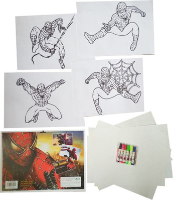 

GARAAGE Drawing Sheet Cartoon Painting Art kit for Kids..Ideal for Birthdays and Return Gift for Boys and Girls Sketch Pad(White, 8 Sheets)