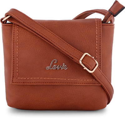 

Lavie Women Casual Brown Leatherette Sling Bag