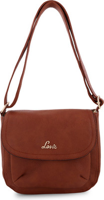 

Lavie Women Casual Brown Leatherette Sling Bag