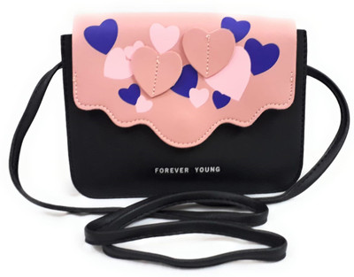 

Reliable Girls Casual Black PU Sling Bag