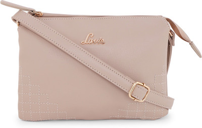 

Lavie Women Evening/Party Beige Leatherette Sling Bag
