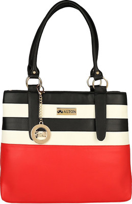 

ALTON Girls Evening/Party Red, Black, White PU Hand-held Bag, Black;red;white