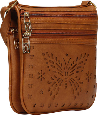 

WhiteAsh Women Casual Brown PU Sling Bag