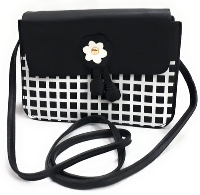 

Reliable Girls Casual Black PU Sling Bag
