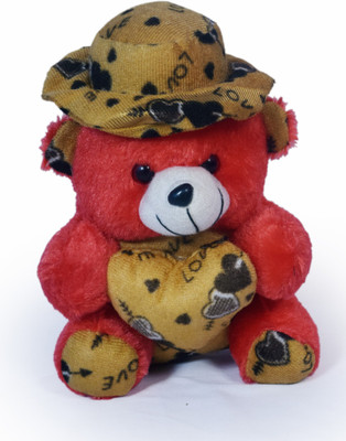 

COST TO COST Soft red teddy with multicolor cap - 12 inch(Multicolor)
