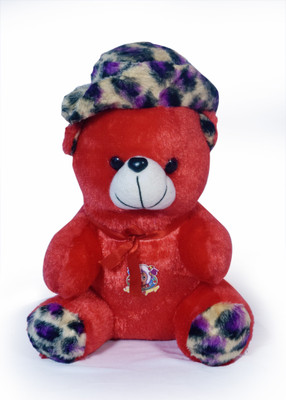 

COST TO COST Soft red sticker teddy - 10 inch(Multicolor)