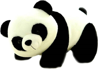 Shopfloor.XYZ Stuffed Soft Plush Toy Kids Birthday Black Panda - 35 cm(BLACK AND WHITE)