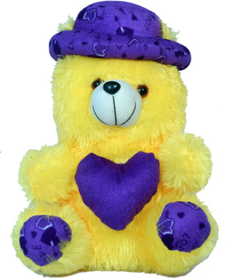 

COST TO COST Soft yellow teddy with blue cap - 10 inch(Multicolor)