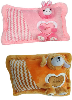 

MEGAEMART SOFT BABY PILLOW [BROWN AND PINK] COMBO - 36 cm(Multicolor)