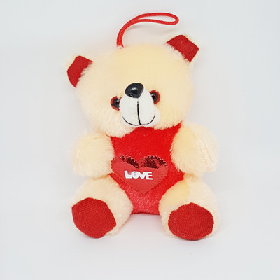 

COST TO COST Soft small love teddy Peach - 12 inch(Multicolor)