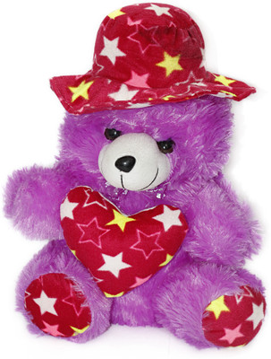 

stuffed toy cap teddy bear - 25 cm(Purple)