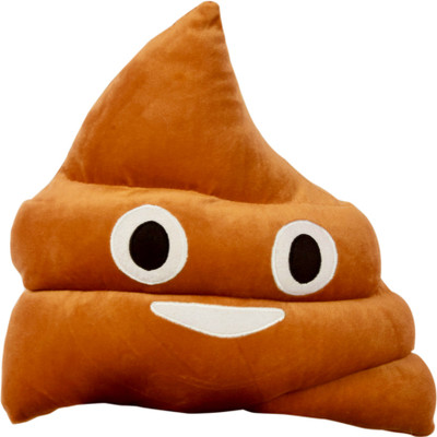 

Vinayaka Fab Stuffed Emoji Emoticon Cushion Poop Shaped Smiley Face Toy with Filling Inserts. - 35 cm(Brown)