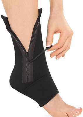 

Buyerzone Zip Up Compression for Reducing Swelling & Supporting Ankle Weakness 1 Pcs Ankle Support ip up Compression Ankle Support ( Foot Support (Free Size, Black)