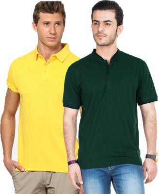 Concepts Solid Men Polo Neck Multicolor T-Shirt