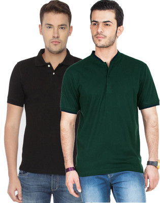 Concepts Solid Men Polo Neck Multicolor T-Shirt
