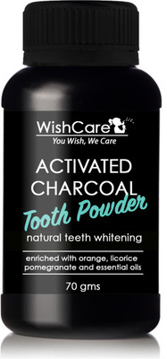 

WishCare Activated Charcoal Tooth Powder for Natural Teeth Whitening, Enamel Safe Teeth Whitener, Minty Fresh Feel(70 g)