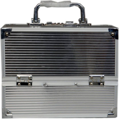 stockhawkers METALLIC SILVER004 MAKEUP BOX, STORAGE BOX Vanity Box(METALLIC SILVER)