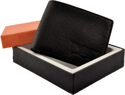 

BuyerFan Men Black Genuine Leather Wallet(3 Card Slots)