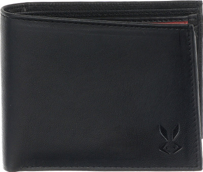 

Red Rabitt Men Black Genuine Leather Wallet(7 Card Slots), Black/burgundy