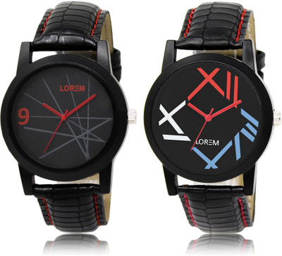 

LOREM LR8-12 COMBO Multicolor Round Boy's Leather Watch - For Men