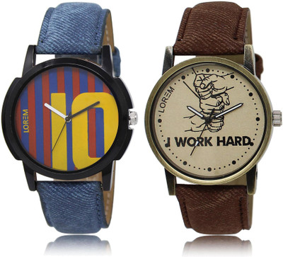 

LOREM LR10-29 COMBO Multicolor Round Boy's Leather Watch - For Men