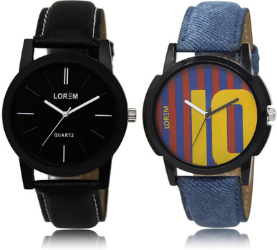 

LOREM LR5-10 COMBO Multicolor Round Boy's Leather Watch - For Men