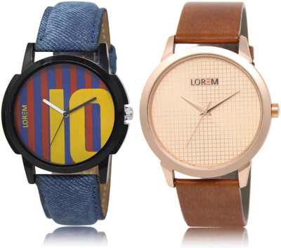 

LOREM LR10-34 COMBO Multicolor Round Boy's Leather Watch - For Men