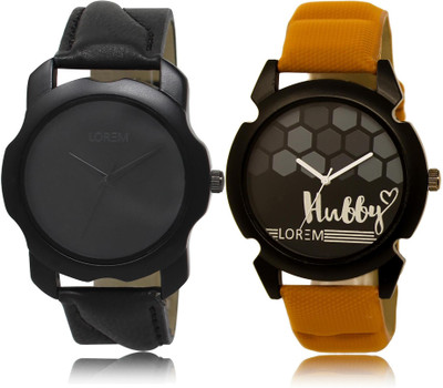 

LOREM LR22-32 COMBO Black Round Boy's Leather Watch - For Men