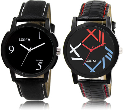 

LOREM LR6-12 COMBO Multicolor Round Boy's Leather Watch - For Men