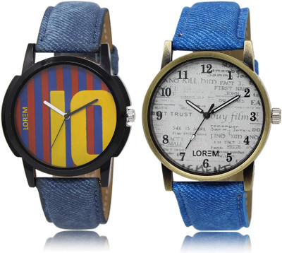 

LOREM LR10-28 COMBO Multicolor Round Boy's Leather Watch - For Men
