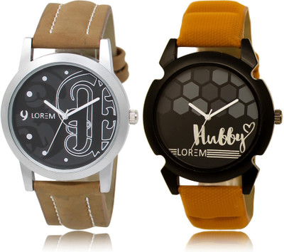 

LOREM LR14-32 COMBO Black Round Boy's Leather Watch - For Men