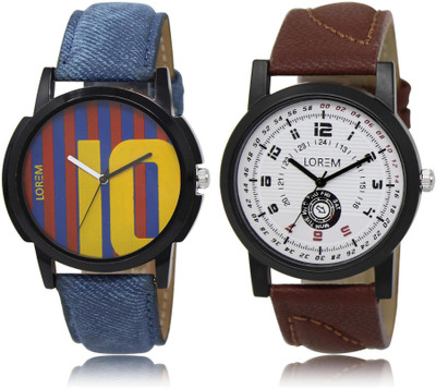 

LOREM LR10-11 COMBO Multicolor Round Boy's Leather Watch - For Men