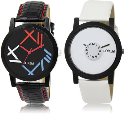 

LOREM LR12-26 COMBO Multicolor Round Boy's Leather Watch - For Men
