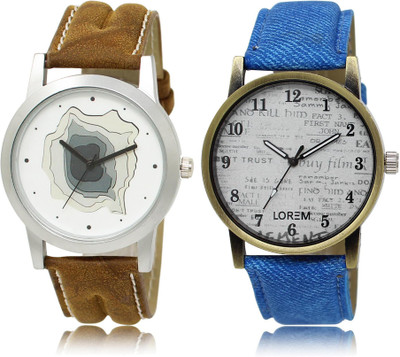

LOREM LR9-28 COMBO White Round Boy's Leather Watch - For Men