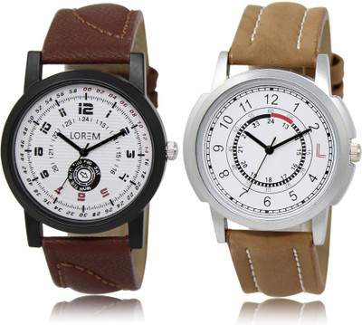 

LOREM LR11-17 COMBO Multicolor Round Boy's Leather Watch - For Men