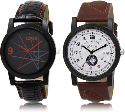 

LOREM LR8-11 COMBO Multicolor Round Boy's Leather Watch - For Men