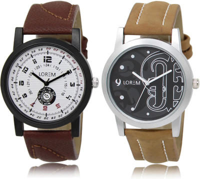 

LOREM LR11-14 COMBO Multicolor Round Boy's Leather Watch - For Men