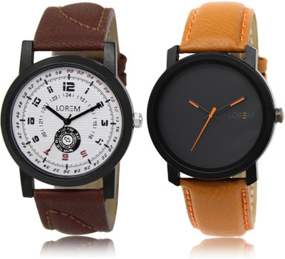 

LOREM LR11-20 COMBO Multicolor Round Boy's Leather Watch - For Men