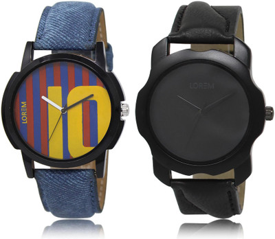 

LOREM LR10-22 COMBO Multicolor Round Boy's Leather Watch - For Men