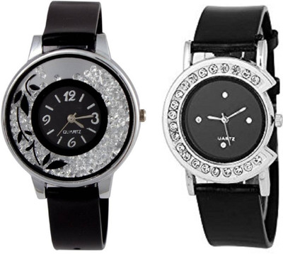 

Rage Enterprise Stylish Black Movable Diamond And C Dial Boys & Girls Watch - For Men & Women