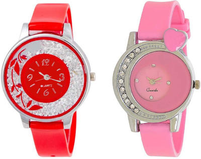 

Rage Enterprise New Stylish Red Movable Diamond Pink Heart Dial Fancy Men & Women Watch Watch - For Boys & Girls