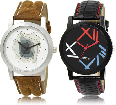 

LOREM LR9-12 COMBO Multicolor Round Boy's Leather Watch - For Men