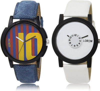 

LOREM LR10-26 COMBO Multicolor Round Boy's Leather Watch - For Men