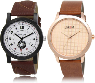 

LOREM LR11-34 COMBO Multicolor Round Boy's Leather Watch - For Men