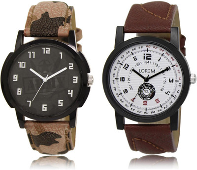 

LOREM LR3-11 COMBO Multicolor Round Boy's Leather Watch - For Men