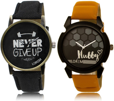 

LOREM LR27-32 COMBO Black Round Boy's Leather Watch - For Men