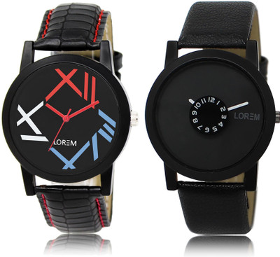 

LOREM LR12-25 COMBO Multicolor Round Boy's Leather Watch - For Men
