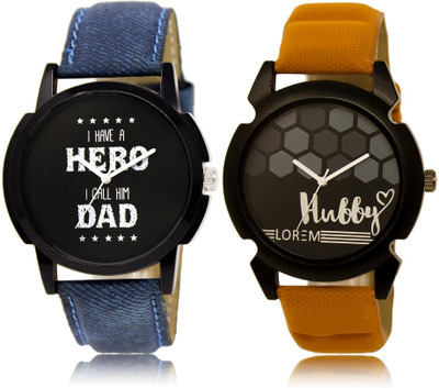 

LOREM LR7-32 COMBO Black Round Boy's Leather Watch - For Men